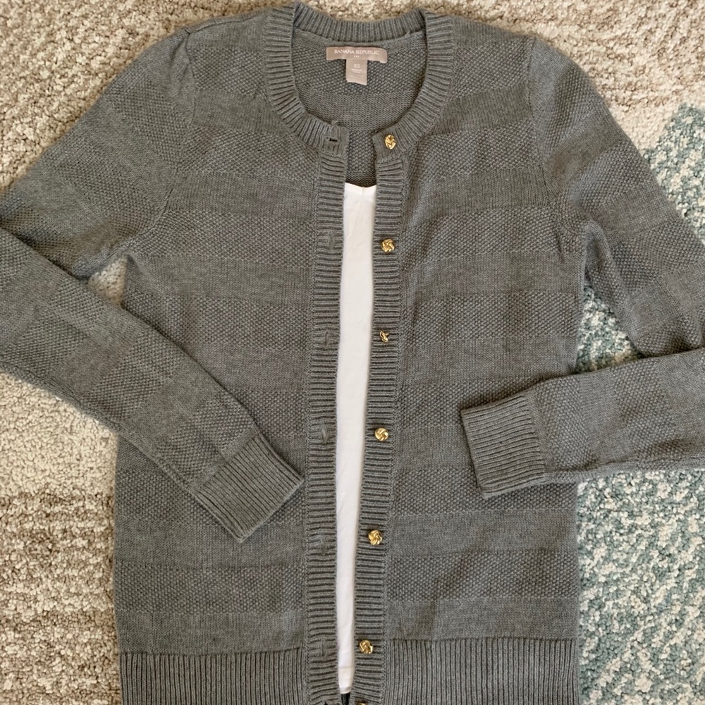 Banana Republic Grey Cardigan
